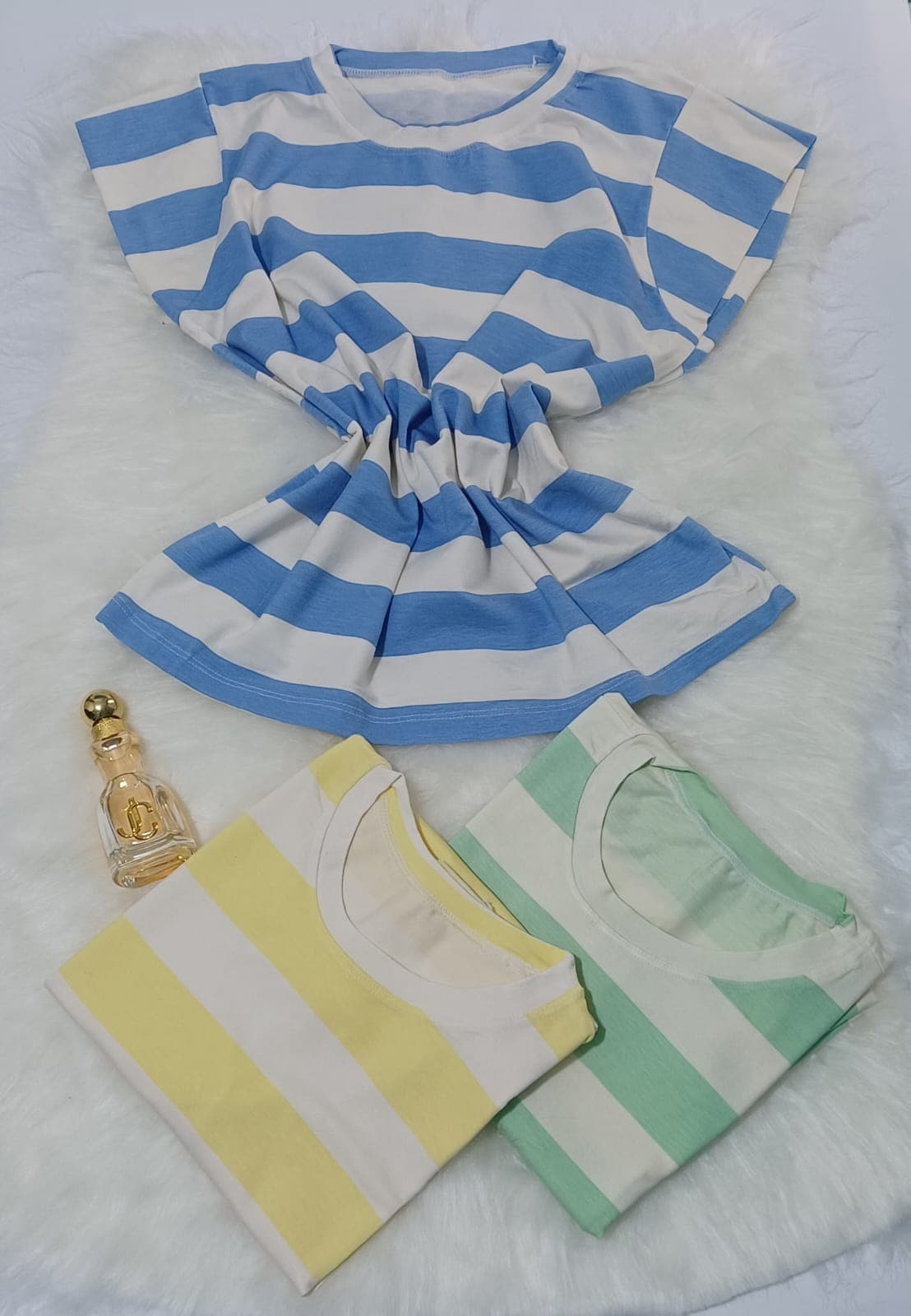 Blusa Listrada Manga Japonesa